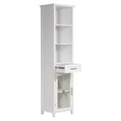 Symphony Linen Cabinet White - Elegant Home Fashions