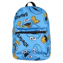 Sesame Street Backpack Cookie Monster Savage Laptop School Travel Backpack Blue