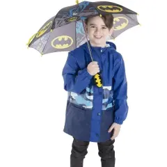 Batman Boy's Stick Umbrella, Ages 3-7- Black