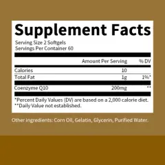 B Beworth CoQ10 200mg, Support Energy, Heart Healthy & Antioxidant, 120 Veggie Capsules