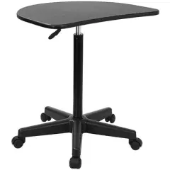 Adjustable Mobile Laptop Computer Desk with Black Top - Flash Furniture