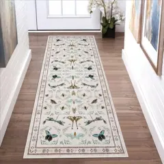 Insect Washable Soft Area Rugs for Living Room Bedroom Dining Room Stain Resistant Ultra-Thin Non Slip Rug Large Carpet for Office Nursery Bedroom