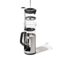 OXO 8 Cup French Press Coffee Maker - Black - 11294500: Stainless Steel & Glass, Nonslip Base, Manual, Hand Wash