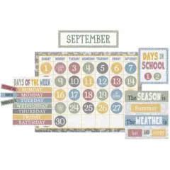 Teacher Created Resources&reg; Classroom Cottage Calendar Bulletin Board Set, 109 Pieces