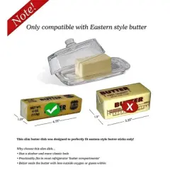 Bezrat Lead-Free Crystal Covered Modern French Butter Dish