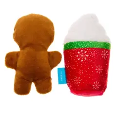 BARK Howly Jowly Holidays Merry Jitterbread Man Food Shaped Plush Dog Toy
