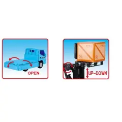 Ready! Set! Play! Link Construction Vehicles, Forklift & Truck Play Set Combo With Pull Back Power