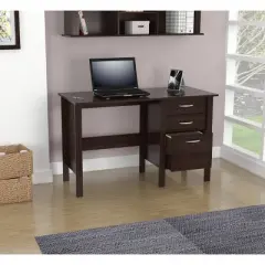 Writing Desk with 3 Drawers Espresso - Inval
