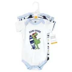 Hudson Baby Infant Boys Cotton Bodysuits, Surf Dude