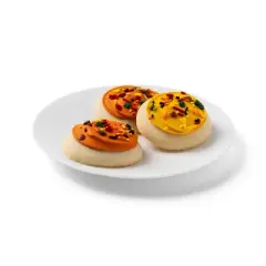 Halloween Orange and Yellow Frosted Sugar Cookies - 24.3oz/18ct - Favorite Day&trade;