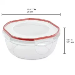 Sterilite Ultra Seal 4.7 Qt Plastic Food Storage Bowl Container w/ Lid