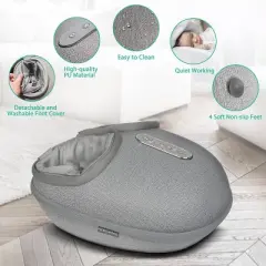 Medcursor Shiatsu Foot Massager with Heat, FSA HSA Eligible, Shiatsu Deep Kneading,Fits Size up to 13''