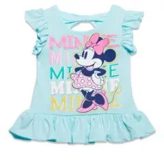Disney Minnie Mouse Toddler Girls T-Shirt and French Terry Shorts Set Blue 