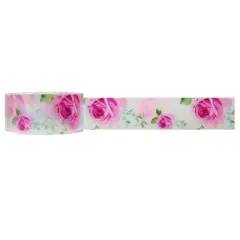 Wrapables Floral & Nature Washi Masking Tape, Sweet Rose