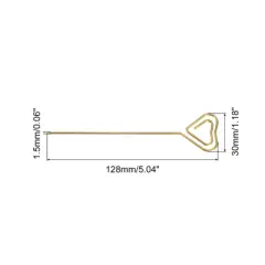 Unique Bargains Reusable Drink Appetizer Stainless Steel Heart Head Cocktail Picks 5" 9 Pcs