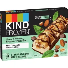 Kind Frozen Mint Chocolate Almond & Nut Plant Based Frozen Treat Bars - 8 fl oz/5ct