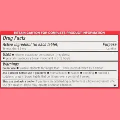 Leader Tablets 8.6 mg Regular Strength Senna 100 Tablets