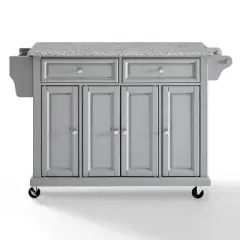 Solid Granite Top Kitchen Cart/Island Vintage Gray - Crosley