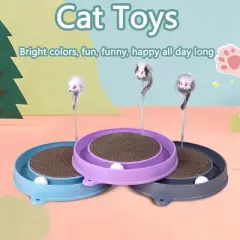 Multi-functional cat scratching board with ball track  with spring and ball, anti-scratch furniture artifacts must-have for cat-owning families Purple