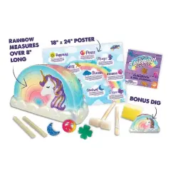 MindWare Dig It Up! Rainbow Shaped Discovery Excavation Kit for Girls - 20 Piece Kit