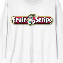 Fruit Stripe Classic Logo Women's White Long Sleeve Shirt
