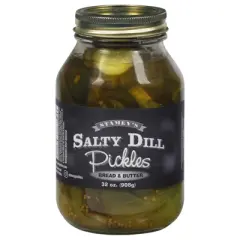 Stamey Pickles Salty Dill Pickles Bread and Butter - Case of 6/32 oz
