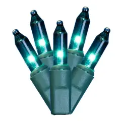 Vickerman Christmas 50 Lt Mini Light Set Green Wire 16'