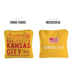 Gameday Kansas City Football Synergy Pro Yellow Cornhole Bags (Set of 4)