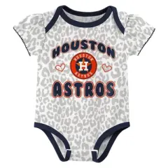 MLB Houston Astros Infant Girls' 3pk Bodysuits