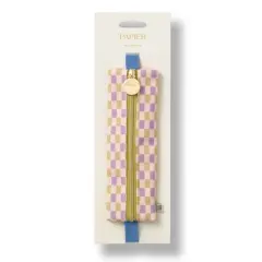 PAPIER Elastic fabric Pencil pouch 7.9"x2" Checkered