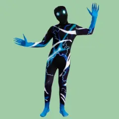 Joyfy Boys Scary Halloween Costume for Kids, Slenderman Skin Bodysuit, Skinsuit Boys Girls