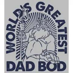 Men's The Little Mermaid The Little Mermaid King Triton World's Greatest Dad Bod T-Shirt