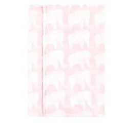 Hudson Baby Infant Girl Cotton Flannel Burp Cloths 7pk, Girl Elephant, One Size