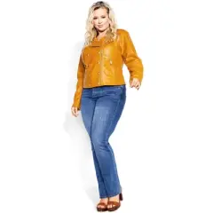 Women's Plus Size Megan Jacket - caramel | CITY CHIC