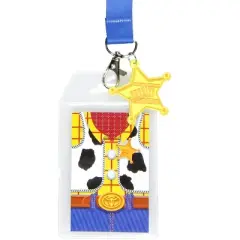 Toy Story Cowboy Woody Lanyard with Clear ID Badge Holder and Rubber Charm