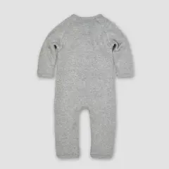 Burt's Bees Baby&reg; Baby Organic Cotton Quilted Bee Wrap Front Jumpsuit - Heather Gray 0-3M