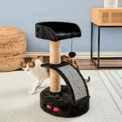 Two by Two Memphis - Black Scratching Post Cat Furniture - 13.8 in. Tall