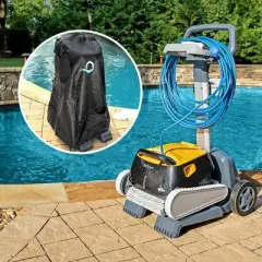 Dolphin Triton PS w/ Powerstream Inground Robotic Pool Cleaner Upgraded Swivel with Caddy & Cover