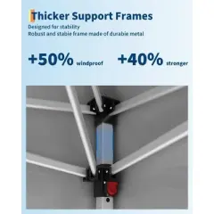 20x10 Pop Up Canopy with 6-Sidewall, Outdoor Tent with Portable Roller Bag - 3 Adjustable Height, 4 Weight Bags, 8 Stakes & 6 Guy Ropes