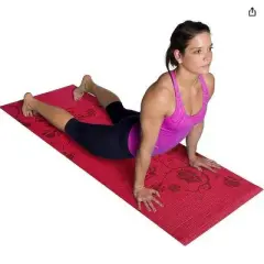 Tone Fitness Floral Yoga Mat - Red(5mm)