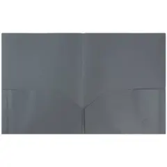 JAM 6pk 2 Pocket Plastic Folder - Gray
