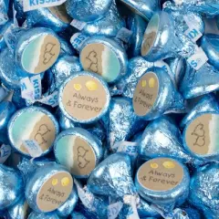 85 pcs Wedding Candy Hershey's Kisses Milk Chocolate (13.6oz, Approx. 85 pcs) - Beach - By Just Candy