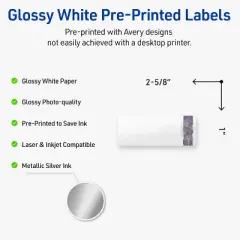 Avery Address Labels, Floral Design, 1" x 2-5/8", 160ct