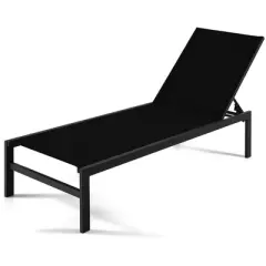 Costway Patio 6-Position Lounge Chair Chaise Aluminium Adjust Recliner