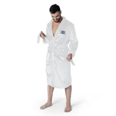 NCAA Georgetown Hoyas White Out Silk Touch Robe Large/XLarge