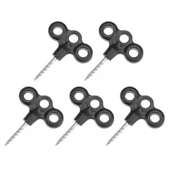 Unique Bargains Metal Screw Spikes Ground Pegs for Outdoor Camping Canopy