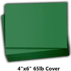 Hamilco Colored Scrapbook Cardstock Paper 4x6 Card Stock Paper 65 lb Cover 100 Pack (Brilliant Green)