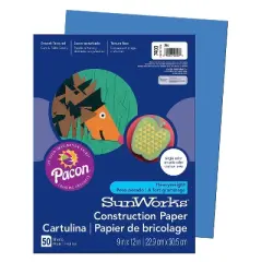 Pacon Prang Construction Paper Blue 9" x 12" 50 Sheets Per Pack 10 Packs (PAC7403-10)