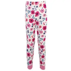 Touched by Nature Toddler and Kids Girl Organic Cotton Tight-Fit Pajama Set, Garden Floral