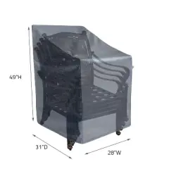 Summerset Shield Stacked Chair Cover Ultimate Protection for Your Outdoor Furniture 28" x 19" x 46" Mercury
